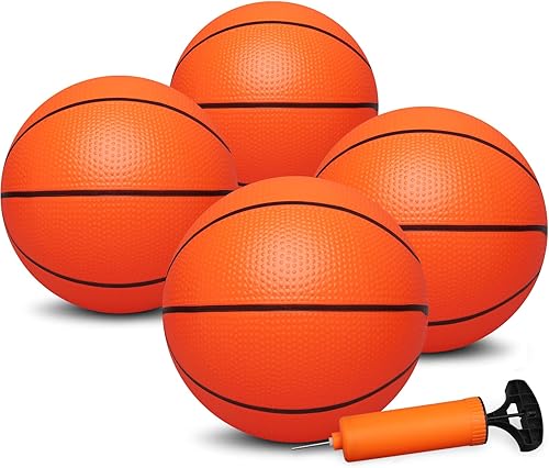 Vista 8 de Dilabnba Mini pelotas de baloncesto de repuesto de goma de 8 pulgadas para aro de baloncesto, piscina, pelota hinchable suave para playa, juego