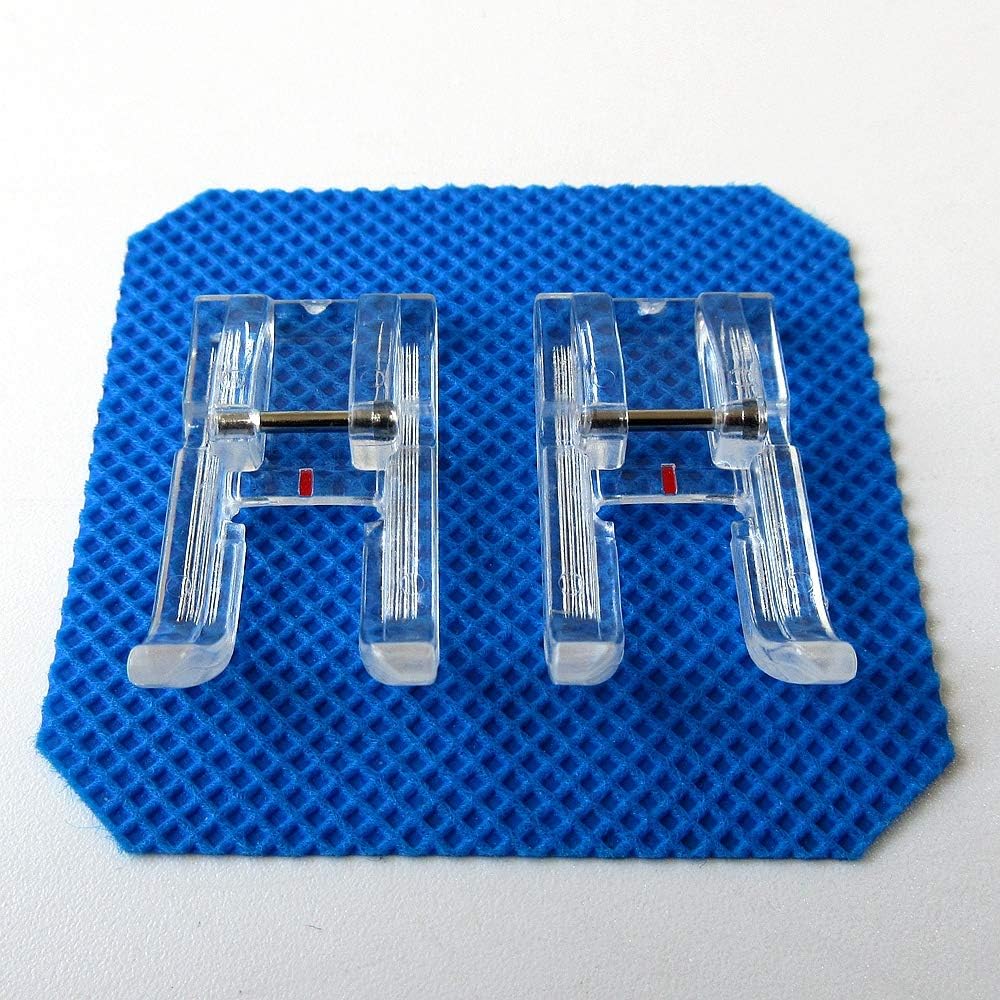 2 Clear Plastic Open Toe Satin Stitch Foot for Singer Janome Kenmore Brother++