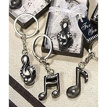 FASHIONCRAFT Fashion Craft 6460 Musical Note Key Chain Favors, Black
