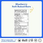 MadeGood Mornings Soft Baked Breakfast Bars, Blueberry, 30g (30 Count) Gluten Free Snacks