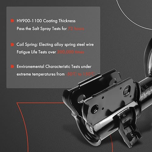 Miniatura 4 de A-Premium Par delantero (2) conjunto completo de puntal y muelle helicoidal compatible con Subaru Impreza 1993-2001, lado del conductor y del