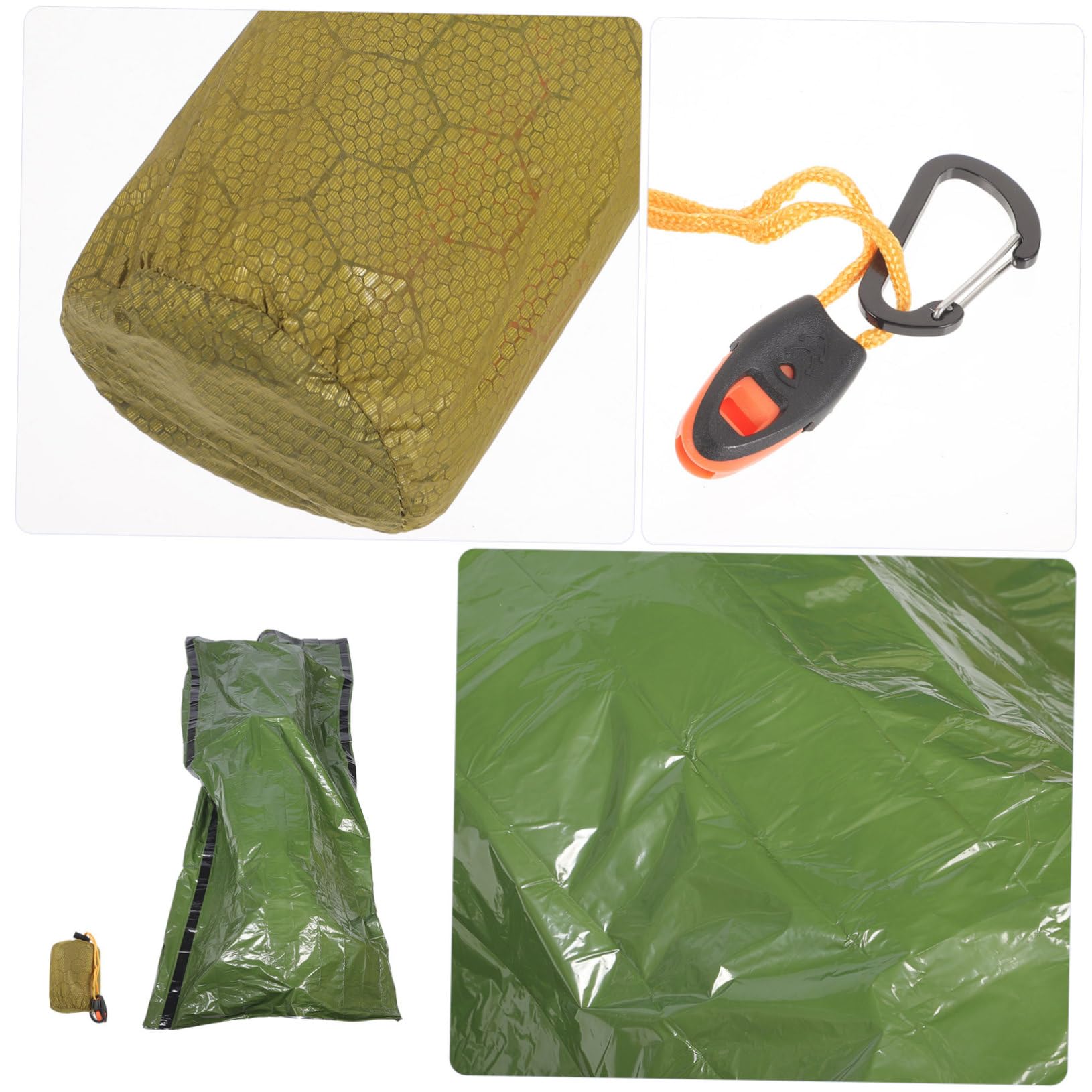 Abaodam Notfall Schlafsack Aluminiumfolie mit Tragetasche Wasserdichter und Winddichter Schlafsack für Outdoor Camping und Notfälle und Tragbar für Erwachsene Notfalldecke