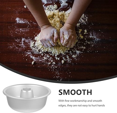 Miniatura 4 de Hemoton Molde redondo de acero inoxidable, plateado, 12 pulgadas