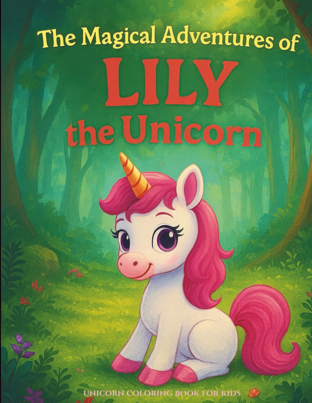Unicorn Children’s Coloring Book: Enter a world of Unicorns: Magical Adventures Of Lily The Unicorn - Easy coloring book for kids