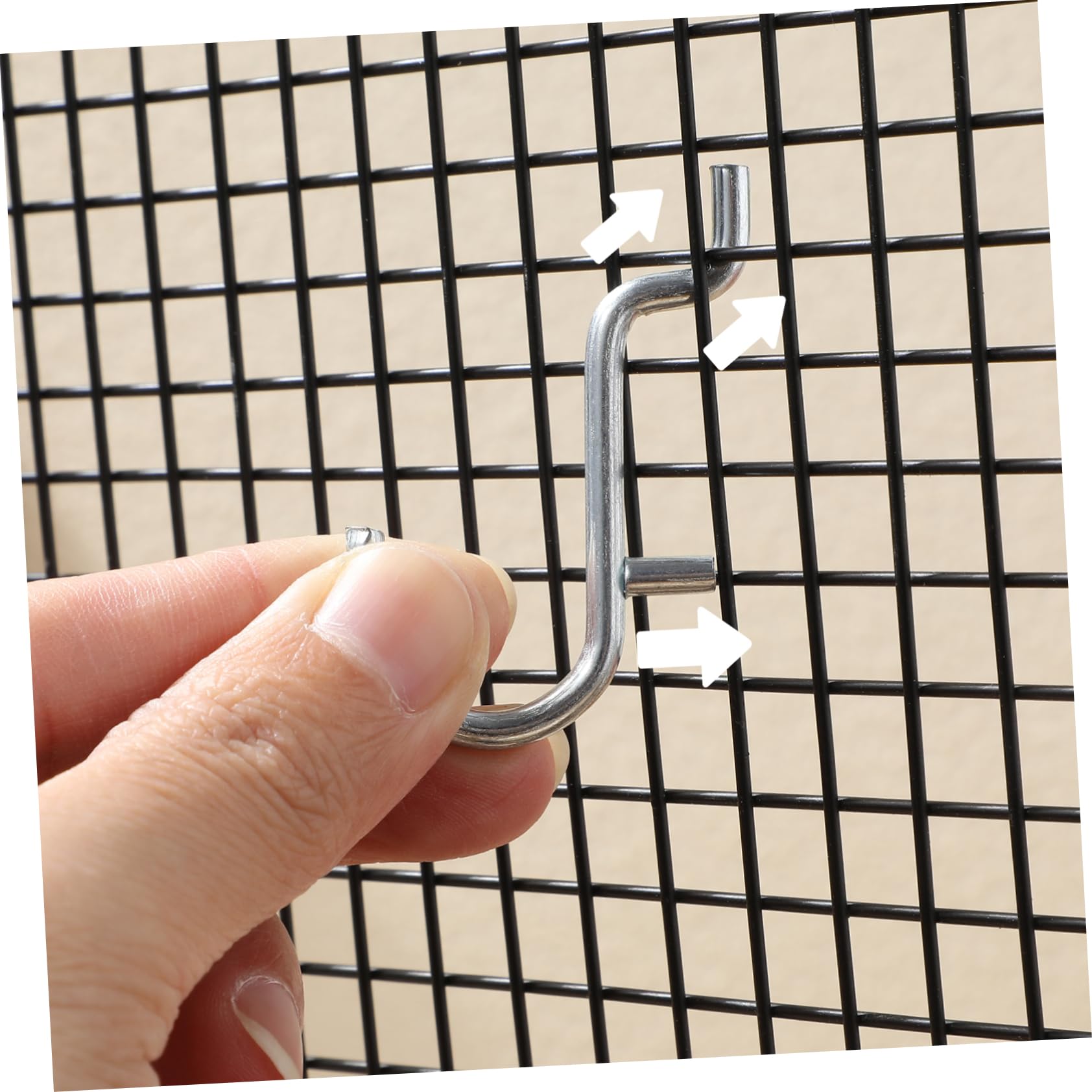 WHAMVOX Pegboard Hooks 20pcs Small Hooks Key Hooks for Wall Garage Pegboard Sturdy Hooks for Long-lasting Use