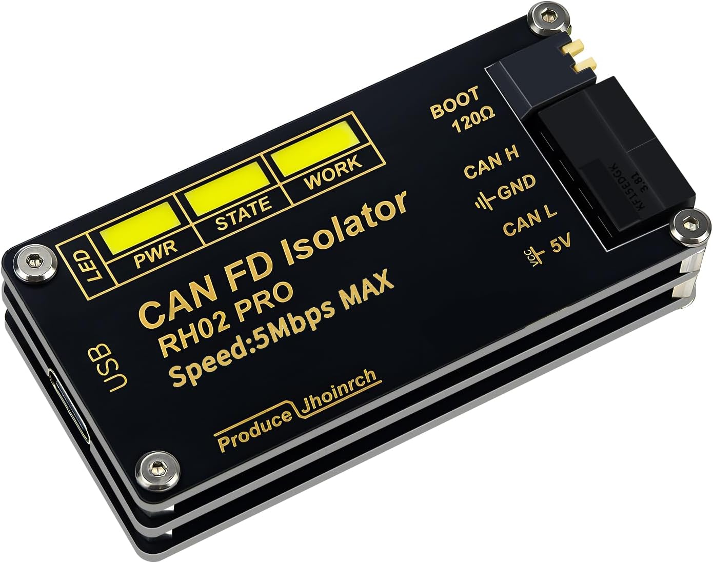 Isolation USB to CAN FD Adapter Converter Base on Canable 2.0 Up to 5Mbps