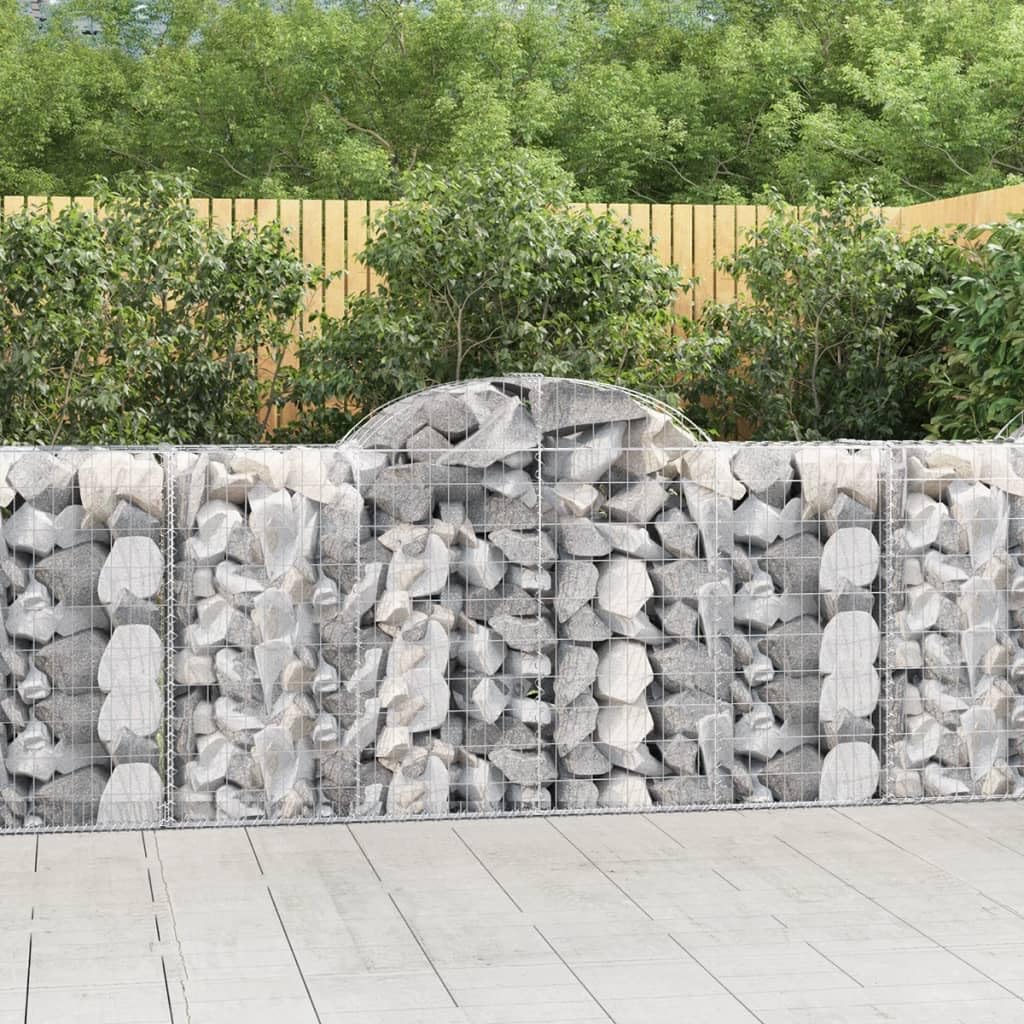 Paniers Gabion voûtés 2 pièces barrière de jardin insonorisante en fer
