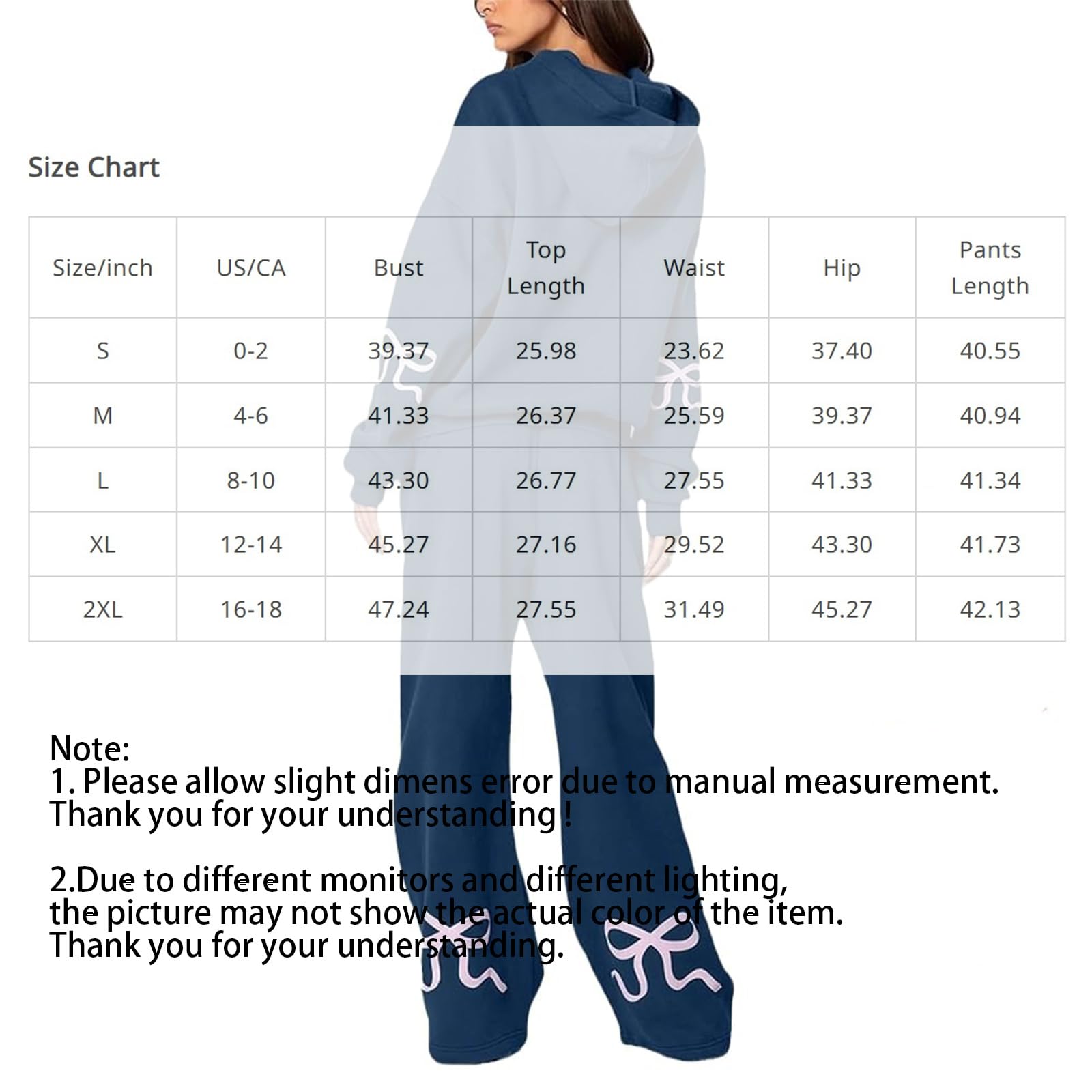 Conjunto deportivo de 2 piezas para mujer, conjunto de estampado de lazo, sudadera con capucha y pantalones deportivos para mujer, sudadera con lazo para mujer