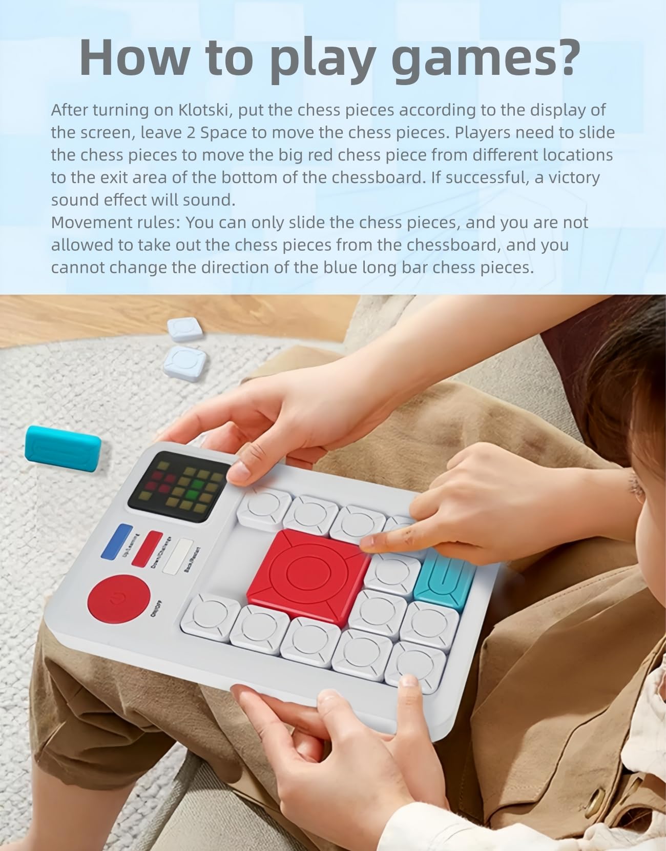 CZT Diapositiva Klotski Macchina puzzle a blocchi 532 livelli di gioco Allenamento del cervello Pensiero logico Gioco di fuga Labirinto di giocattoli per bambini Adatto per interni/esterni/viaggi