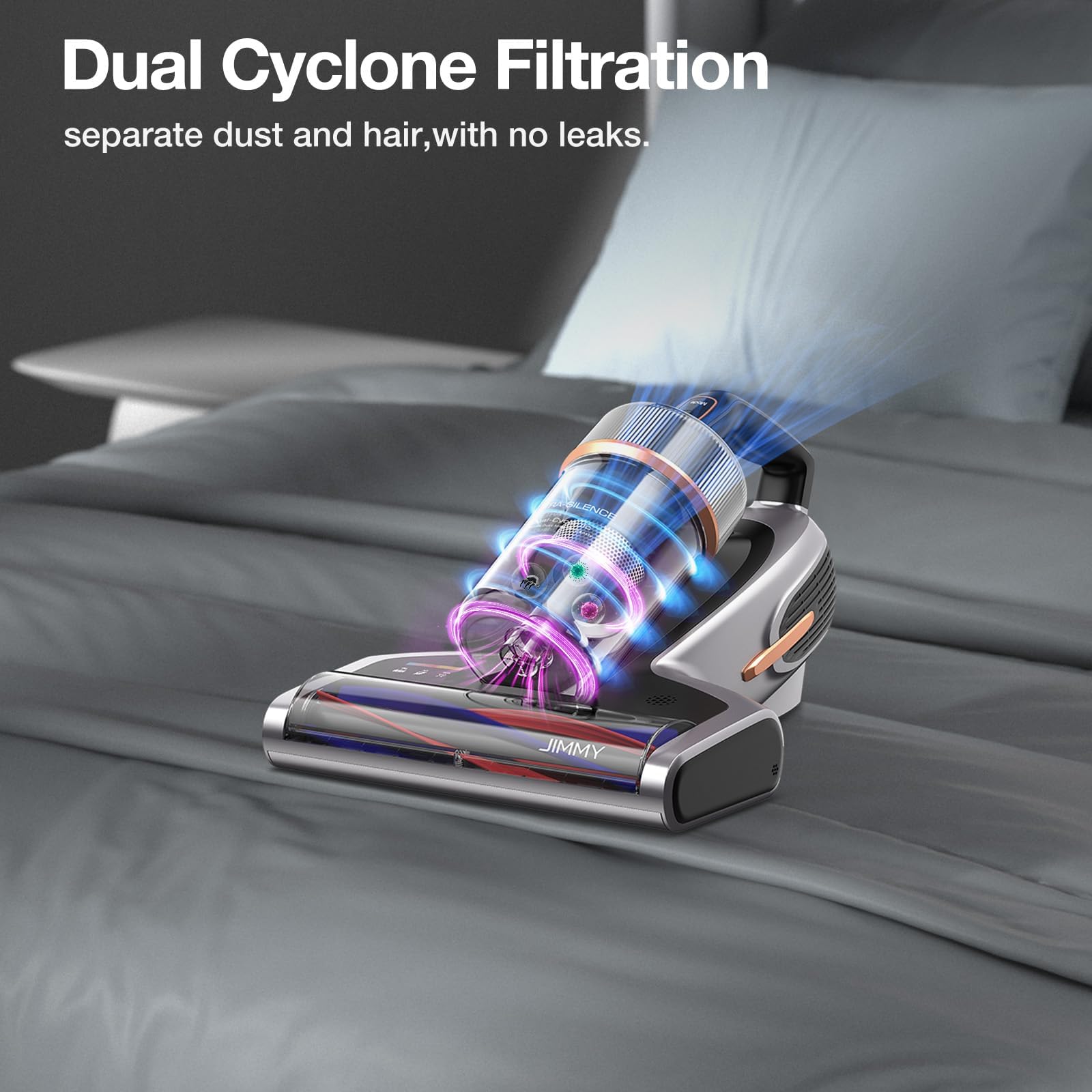 JIGOO T600 Mattress Bed Vacuum Cleaner with UV-C Light, 15Kpa Suction, 700W product image 19