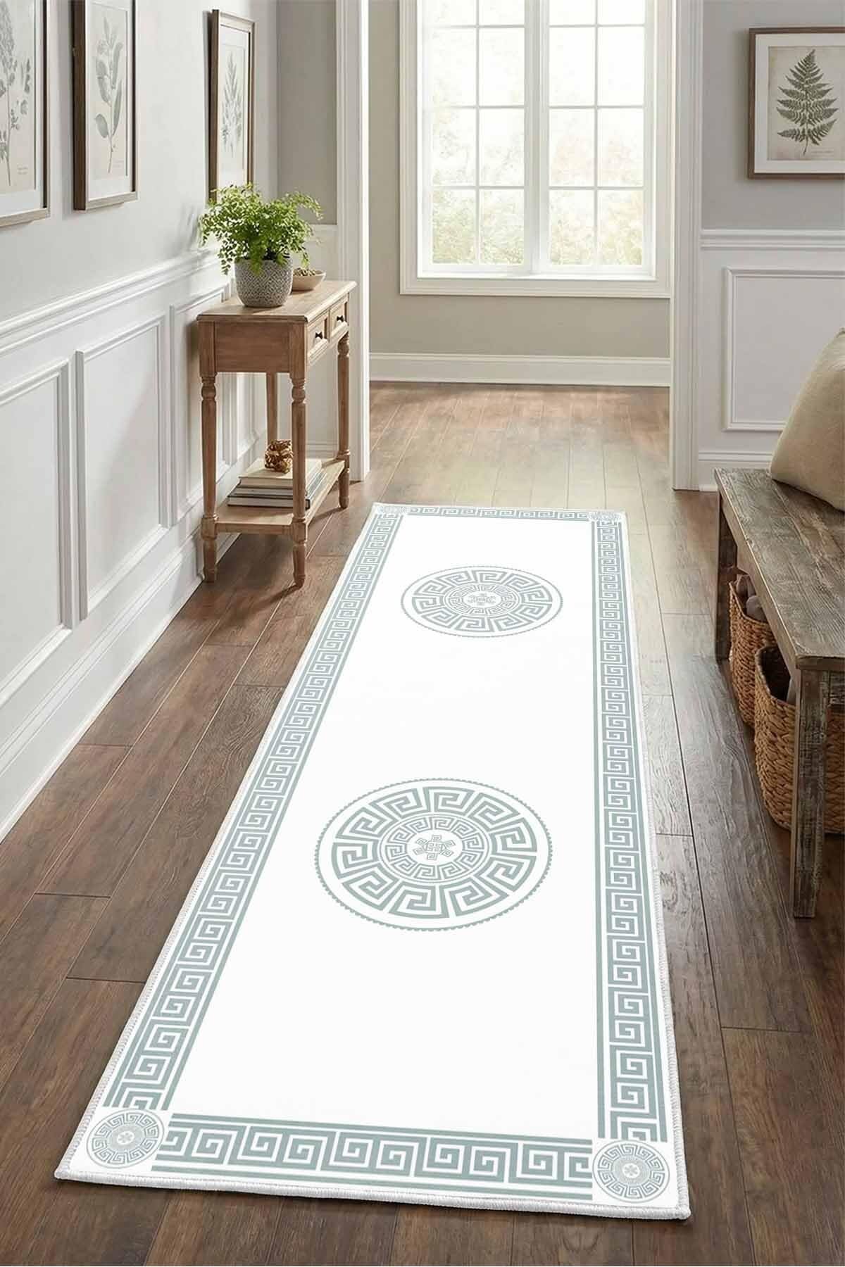 Monnhein Gold Yolluk 1039 - Yıkanabilir, Kaymaz Taban, Dijital Baskılı, Leke Tutmaz, İnce Hav, Modern Koridor, Mutfak, Antre ve Salon için Dekoratif Yolluk