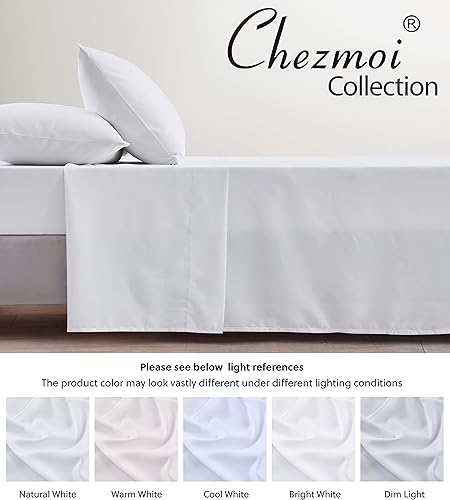 Vista 120 de Chezmoi Collection Juego de sábanas tamaño King lavado a piedra, 4 piezas extrasuaves, transpirables, resistentes a las arrugas y a la decoloración