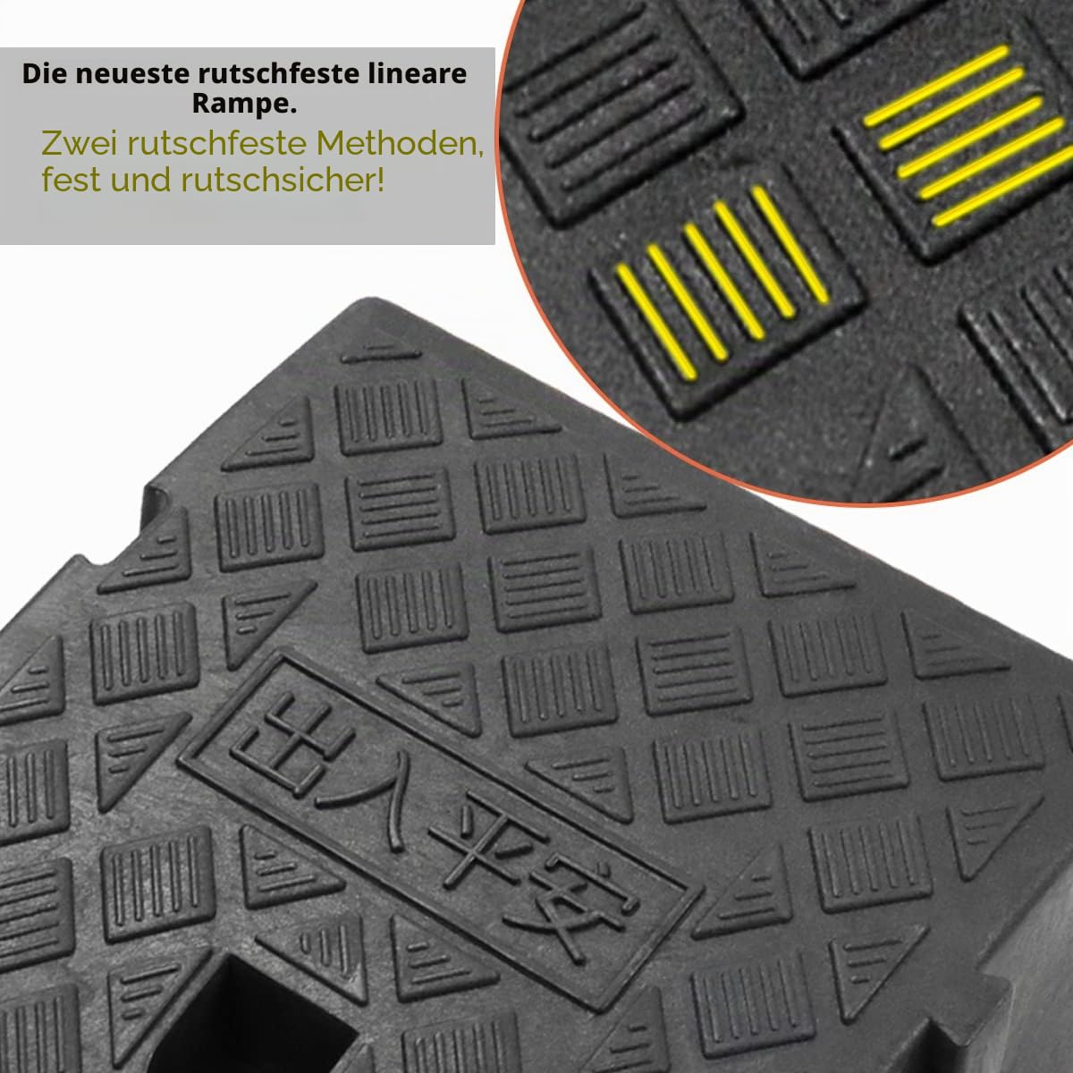 JAHOMFAI Bordsteinrampen, Aus Robustem Kunststoff, 2 Stück Tragbar Rampe Rollstuhl Türschwellenrampe für Auffahrt, Gehweg, Motorrad, Roller, Autos, mit 2 Erweiterungsbolzen(Schwarz 27 x 25 x 11 cm)