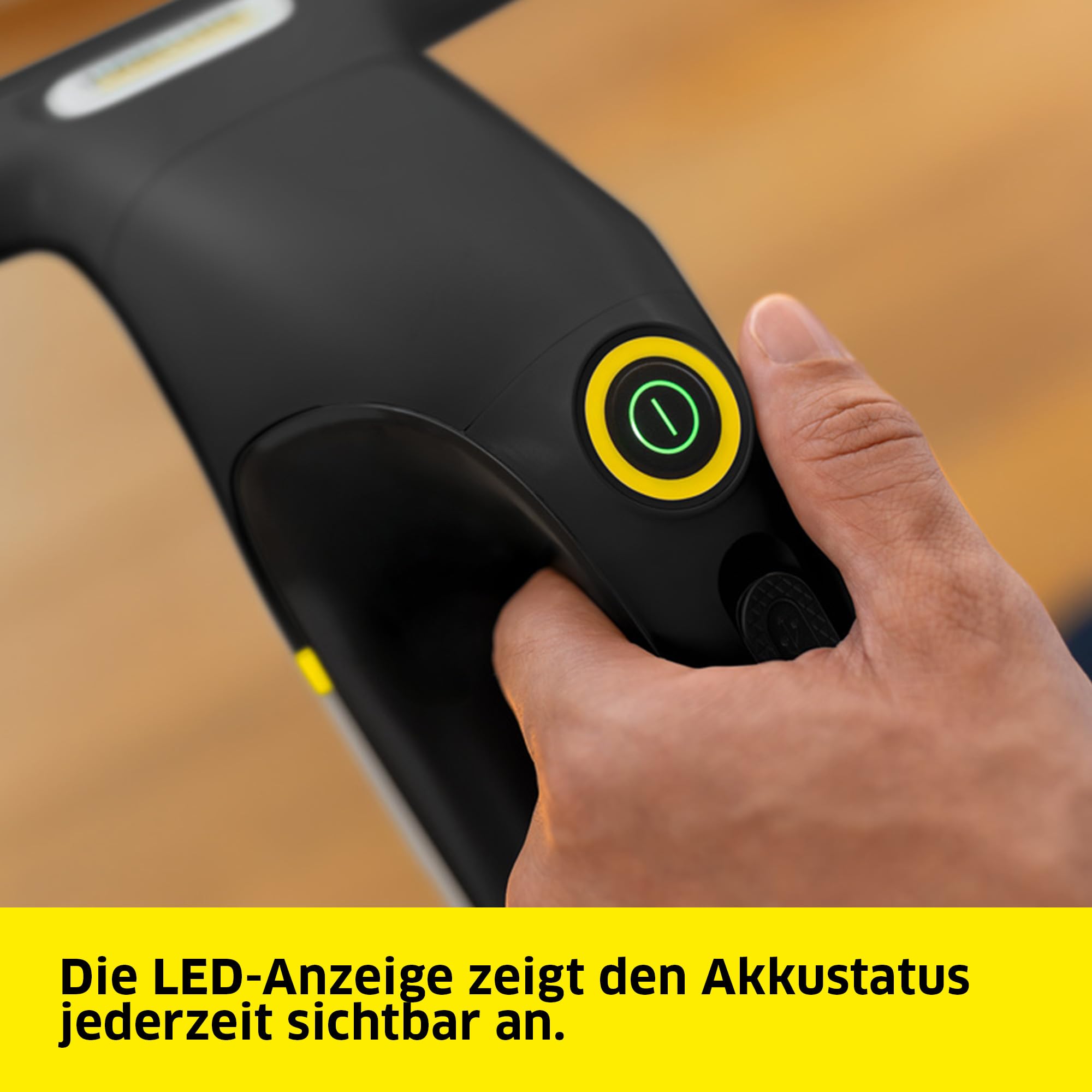 Kärcher Akku-Fenstersauger WV 2 Universal Precision+ Black, Akkulaufzeit: 35 min., Schmutzwassertank: 120 ml, 2 Absaugdüsen, Sprühflasche mit Mikrofaser-Wischbezug, 20 ml Fensterreiniger, USB-C-Port