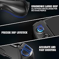 Vista 7 de Profession Switch Handheld Controller Compatible with Nintendo SwitchOLED, One Piece Switch Controllers Ergonomic For Big Hands with Adjustable