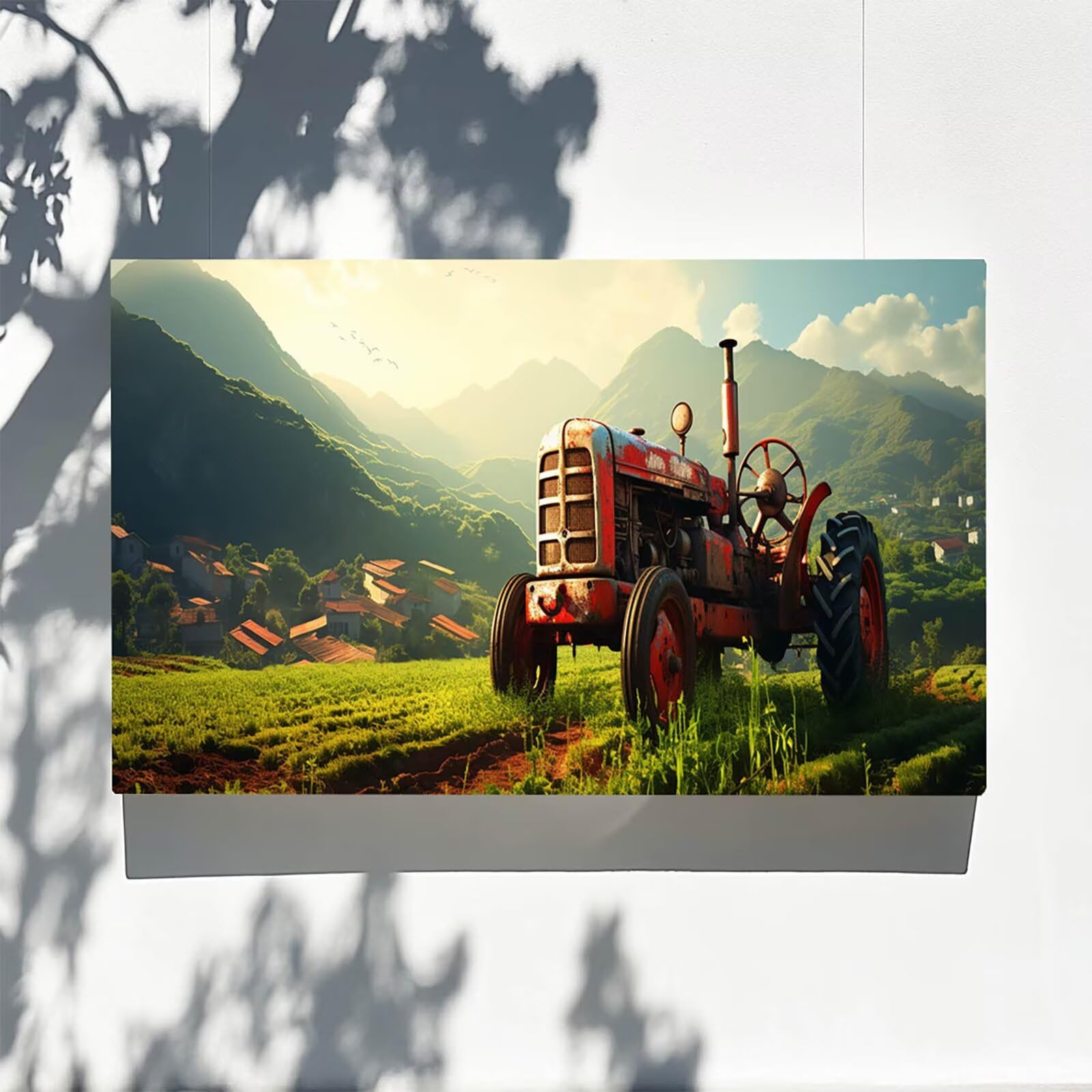 DIY Malen nach Zahlen Erwachsene Traktor Malen nach Zahlen ab 7 jahre Mädchen Landschaft Kreativ set für Erwachsene mit Leinwand Acrylfarben set und Pinsel,Bastelset zum Bemalen,Wanddeko 100X200cm 9-0