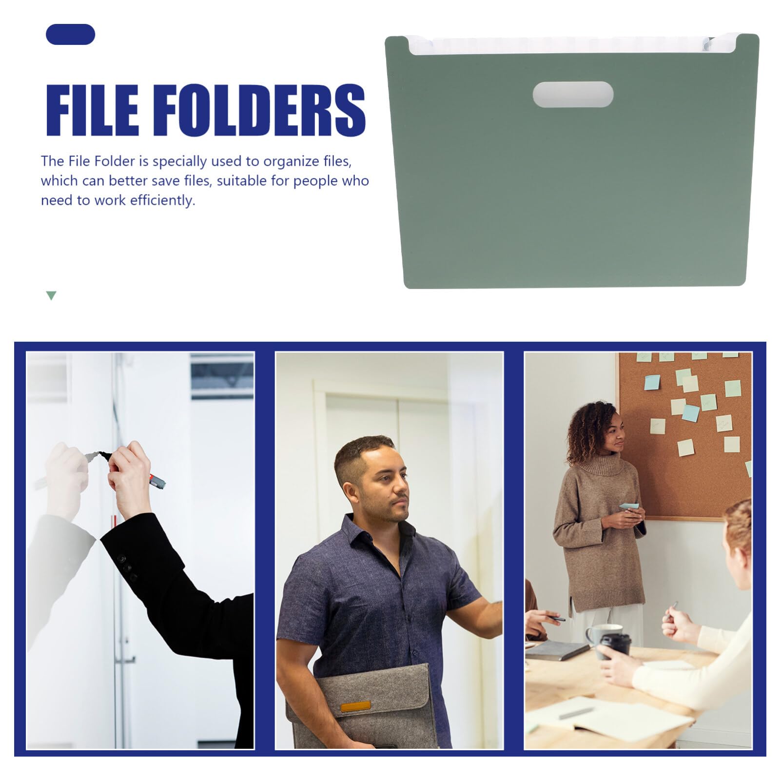 Foldery, Menedżer plików Organizer A4 Accordian Organizer na dokumenty Teczka na dokumenty z 13 kieszeniami Przenośne pudełko na dokumenty do przechowywania rachunków papierowych Zielony