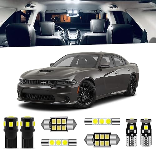 Paquete de 16 piezas de cargador de luz LED interior para Dodge Charger 2011 2012 2013 2014 2015 2016 2017 2018 2019 2020 2021 paquete de