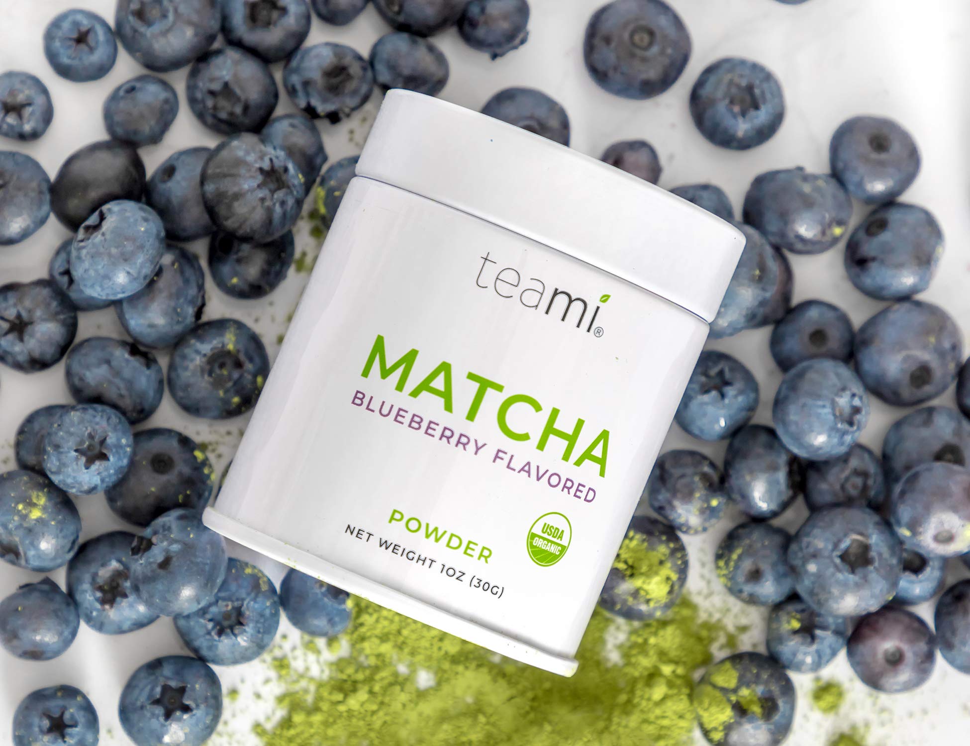 Teami Matcha Green Tea Powder - with Real Blueberry - Ceremonial Grade USDA Organic - Best for Lattes — view 5