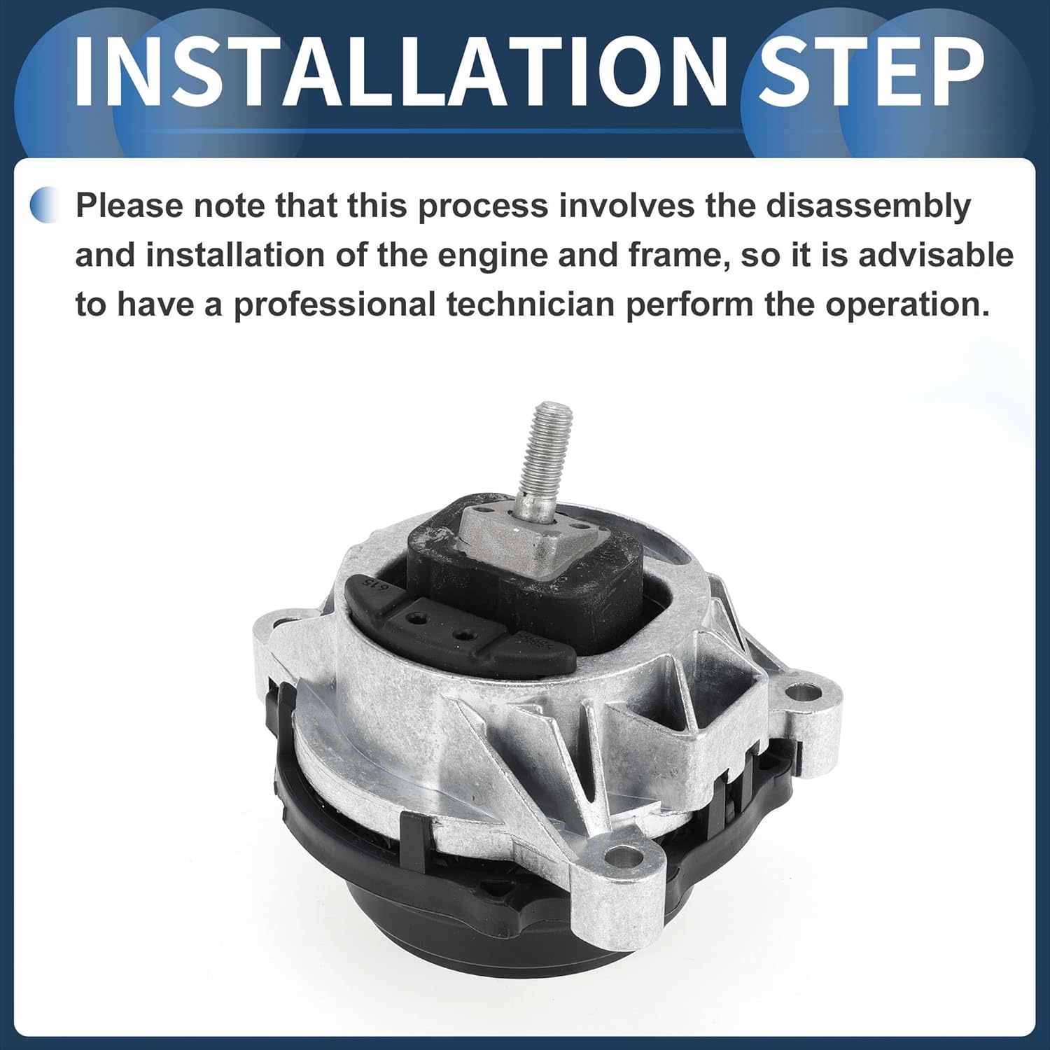 Engine Motor Mount, Engine Mounting No.22116785711 for BMW X3 F25 2011-2017 3.0L A/MT 4WD 28i Silver Tone, 1 Pc