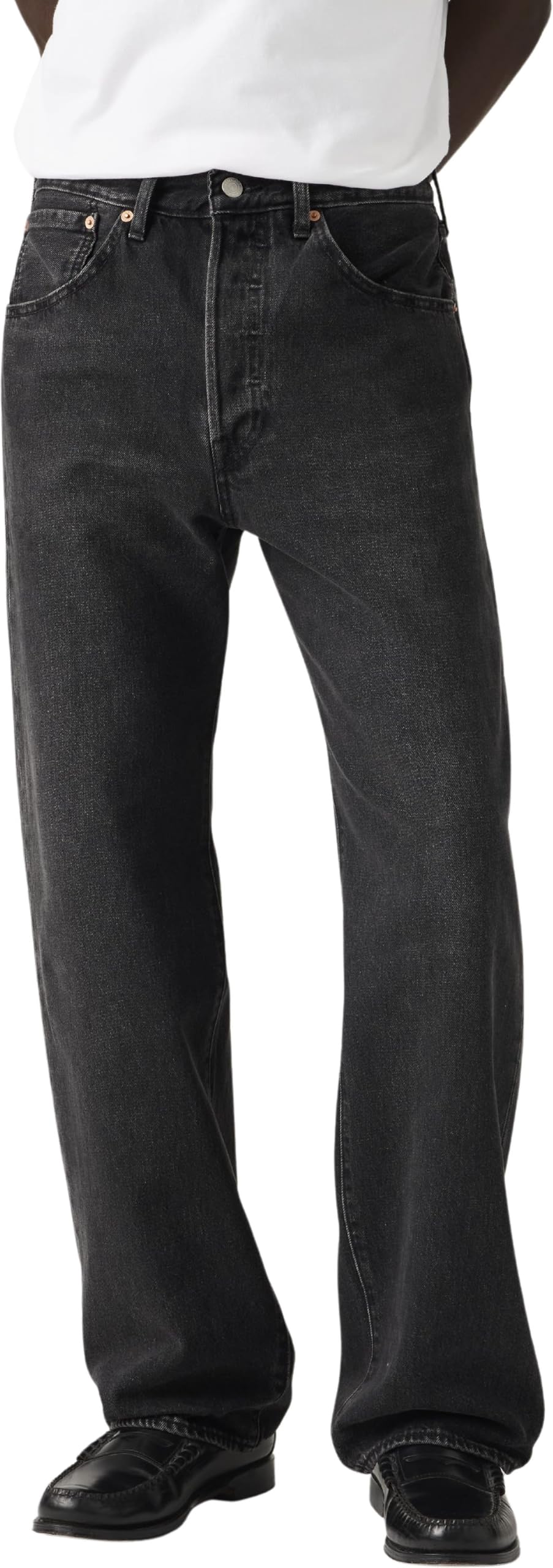 Levi's Men's Big Wheels - Black Jeans 501 Mid Rise, Loose Fit, Black (Big Wheels), W36/L34