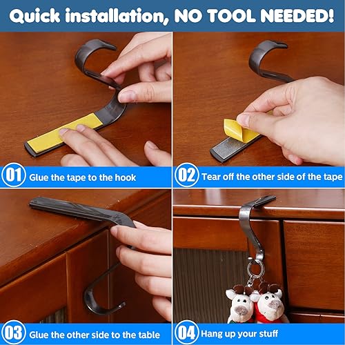 Boao - Juego de soportes de metal para medias navideñas, para chimenea, guirnaldas