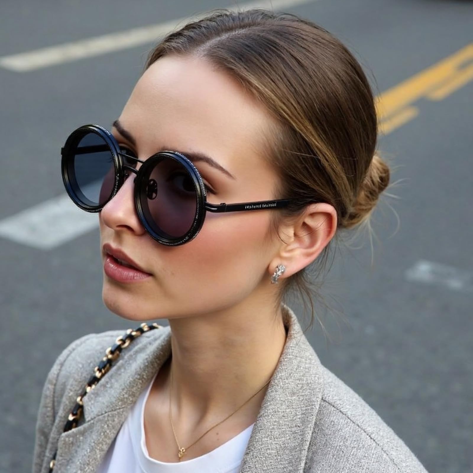 Verstellbare Sonnenbrille, getönte Brillen, runde polarisierte Sonnenbrille, Outdoor Angelbrille, Geschenk für Damen und Herren, getönte Brillen