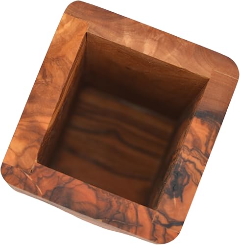 Miniatura 4 de Soporte de utensilios de cocina de madera de olivo para encimera  Soporte grande de utensilios de madera para encimera de cocina  Organizador de