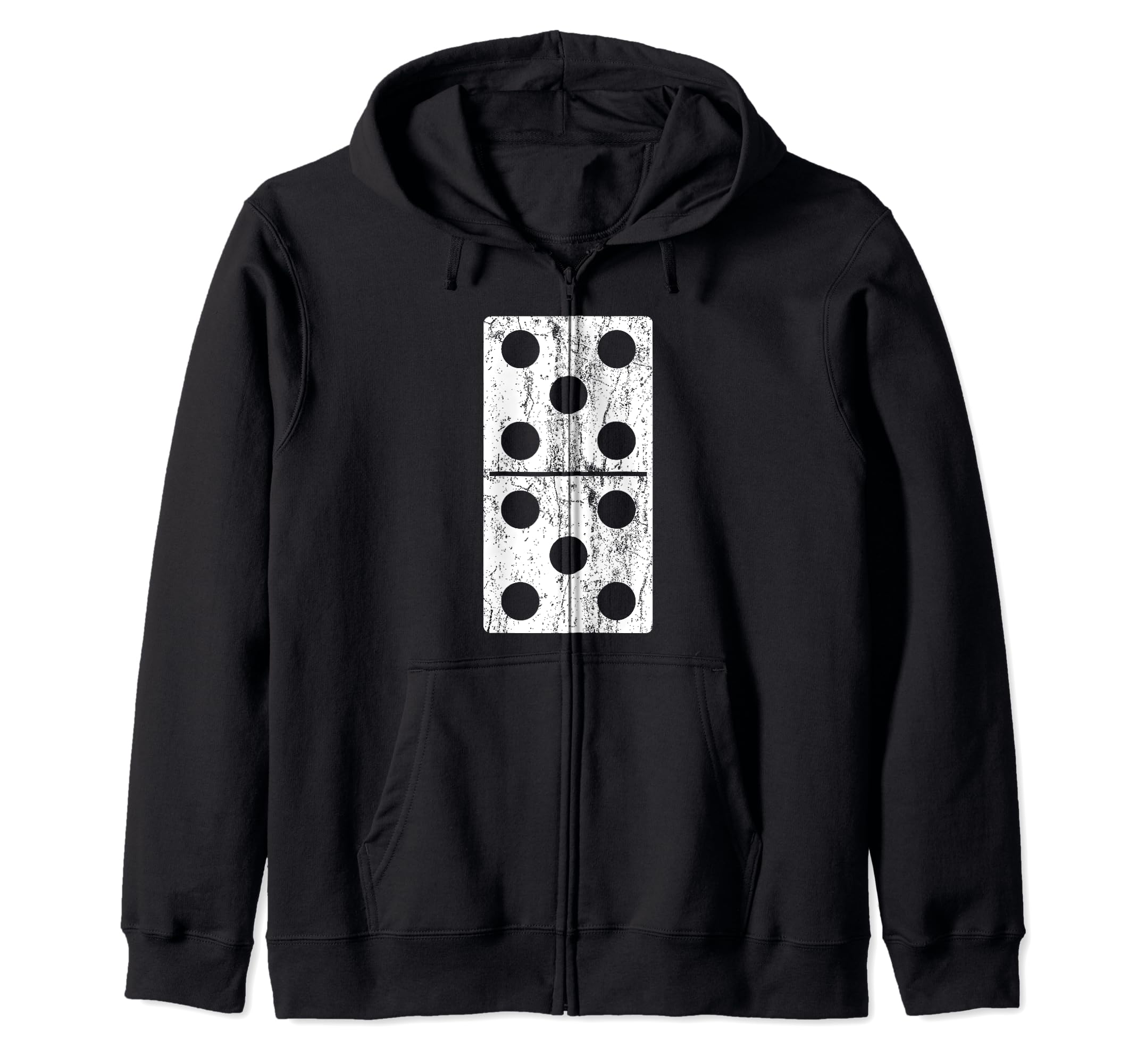 Domino Halloween Matching Group Tiles Double-Five 5-5 Funny Zip Hoodie