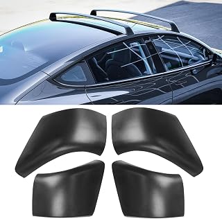 Jaronx Compatible with Tesla Model 3 Roof Rack Cover Rail End Shell 2017-2023, 4PCS Roof Rack Cross Bar Covers for Tesla Model 3, Replace for 1145397-00-A 1145398-00-A 1145399-00-A 1145400-00-A