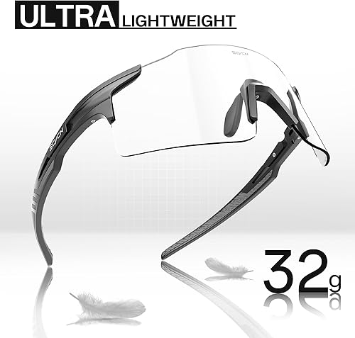 Miniatura 7 de SCVCN Fotocromático Ciclismo Gafas Deportivas Gafas de sol Hombres Mujeres Claro Bicicleta MTB UV400 Protección TR90 Frame Bike