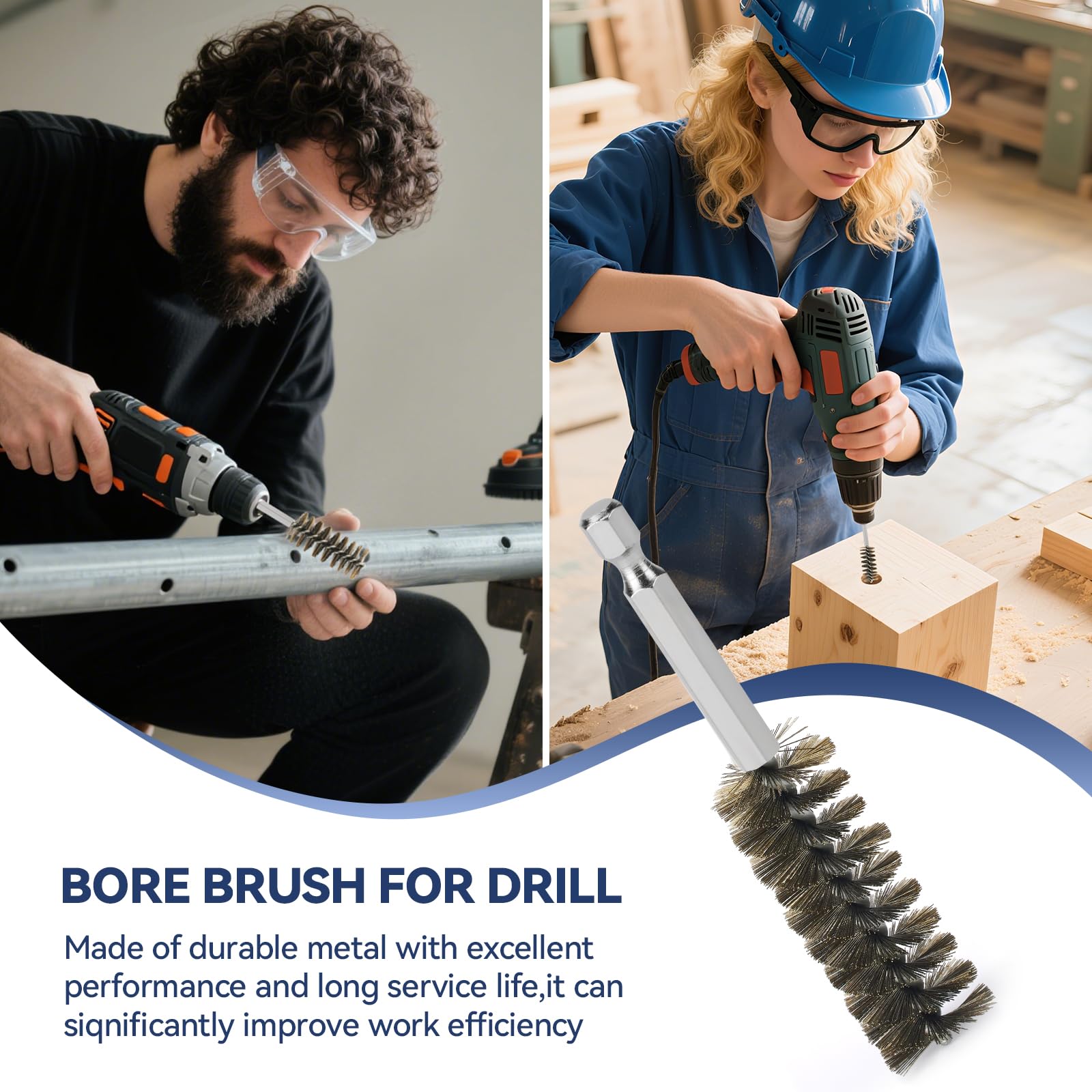 Stainless Steel Wire Brush Set - 16 Pcs for Drill -4