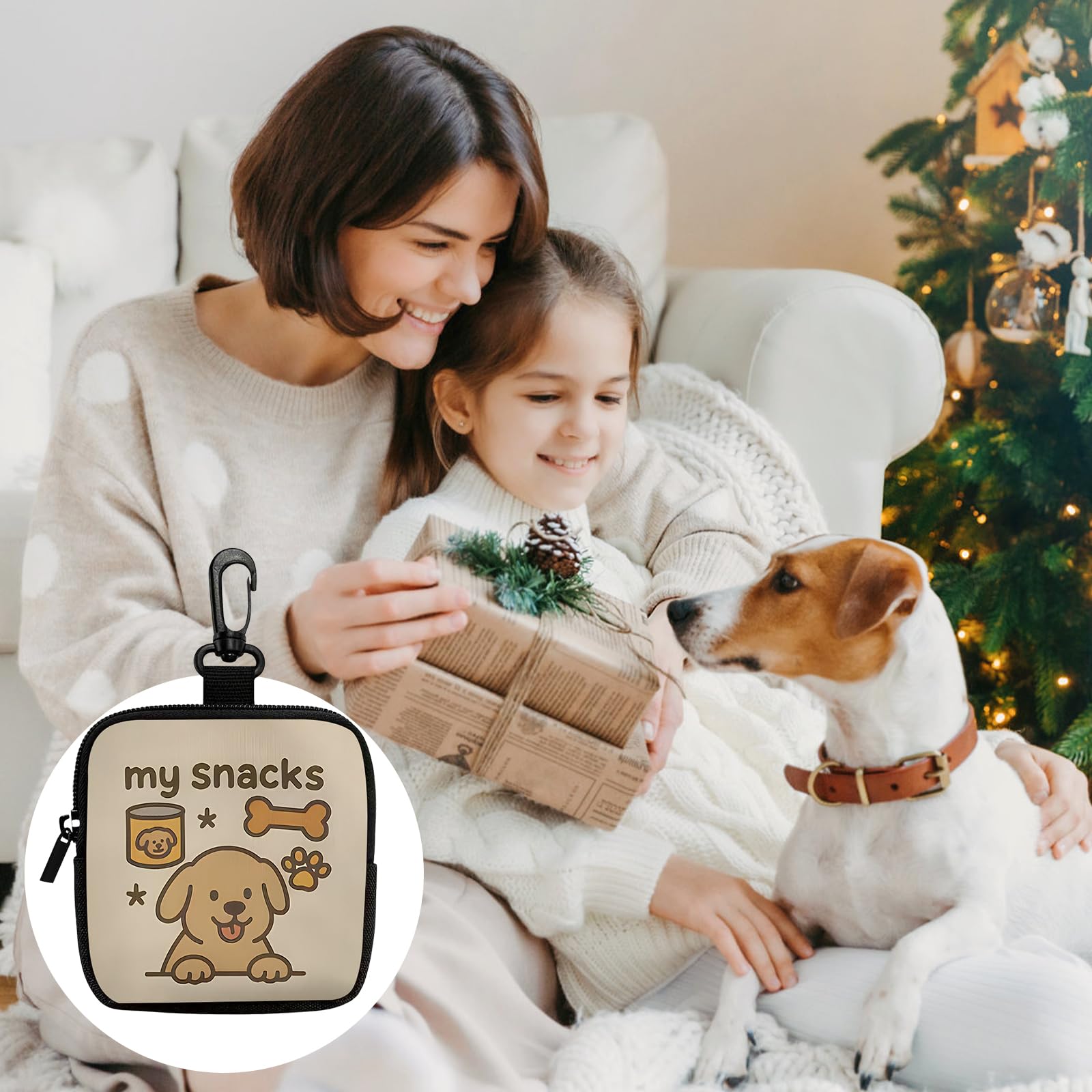 VEGCOO 2 Pezzi Sacchetti Portatili Per Animali Domestici con Zip, Porta Premietti per Cani Borsa con Moschettone, Borsa Addestramento Cane Porta Premietti per Cani per Viaggi, Uso Esterno