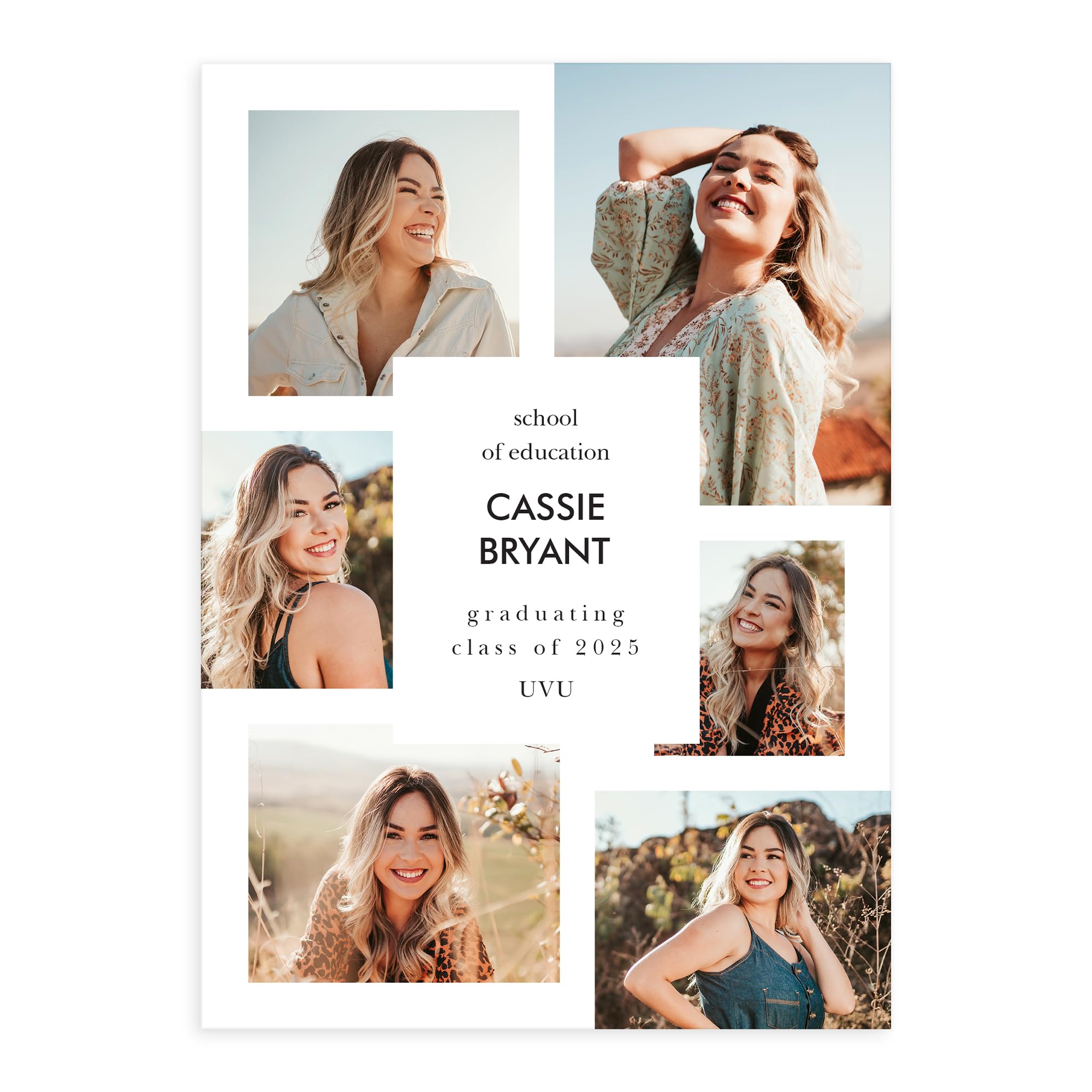 Let's Make Memories Personalized Graduation Announcements Class of 2026 - Premium Quality Invitations - 5x7 - Custom Photo Cards & White Envelopes -