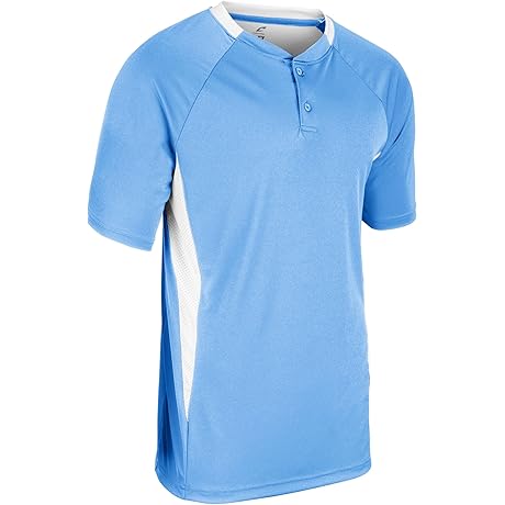 CHAMPRO Men's Baseball Jersey with Two Buttons