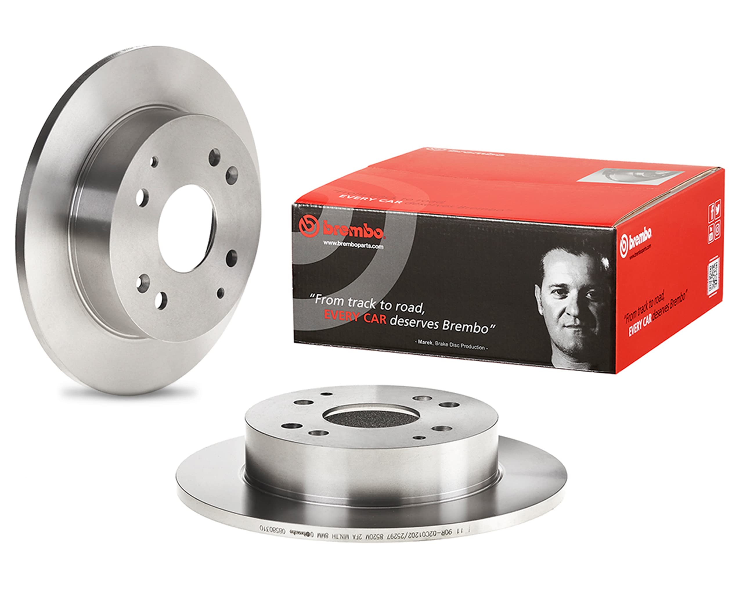 Brembo 08.5803.10 Standard solid Rear Brake Rotor ACURA/HONDA/HONDA (GAC) OE# 42510SV4A00