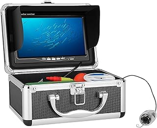 CâMera De Pesca SubaquáTica Kit de câmera de vídeo de pesca subaquática localizador de peixes 6 PCS luzes LED com monitor colorido de 7 polegadas para pesca no gelo Localizador De Peixes De VíDeo (Co