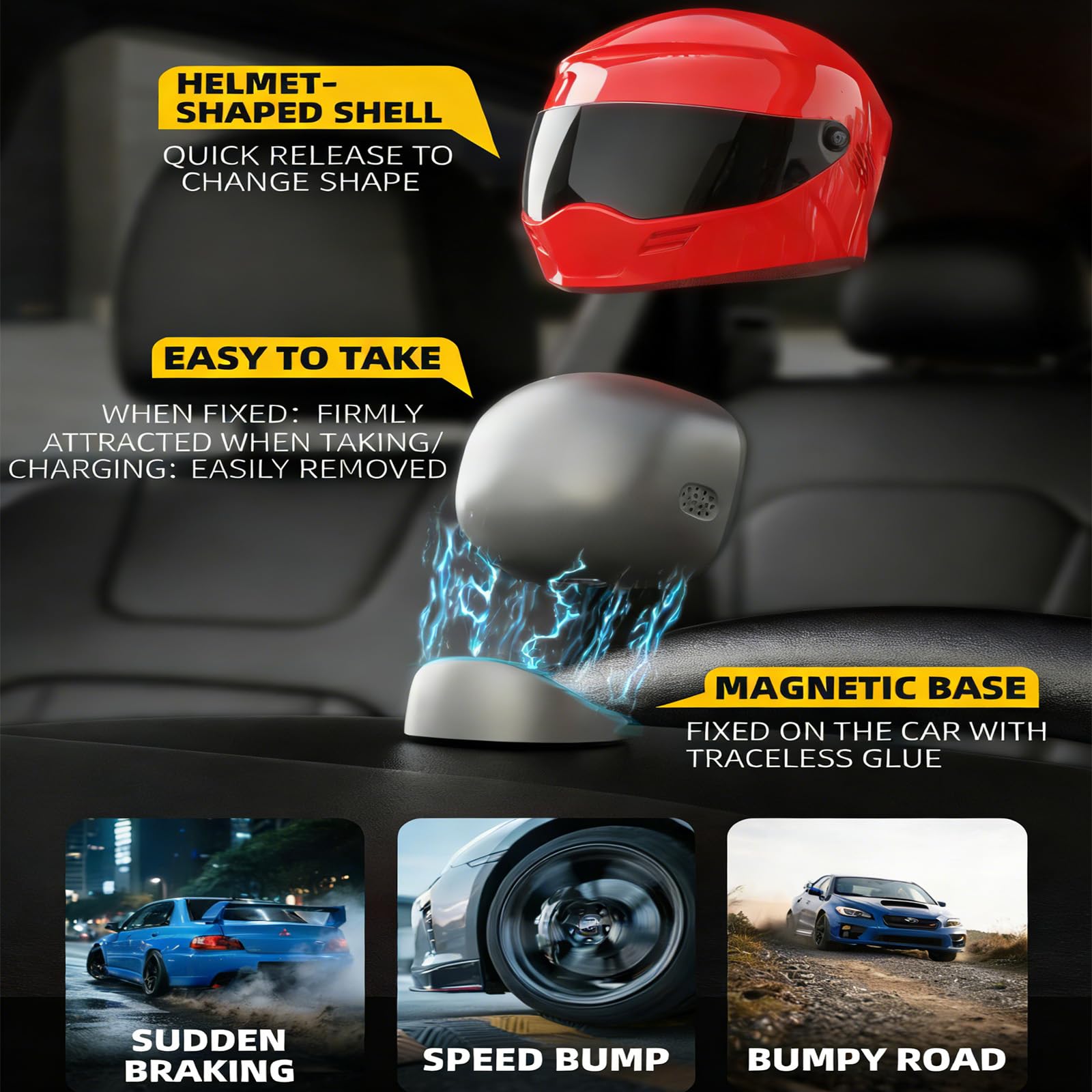 Giocattolo elettronico Robot Gadget automobilistico con Espressione Animata reattiva per giostre Divertenti Esperienza Guida Divertente Robot elettronico interattivo