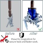 Serpentins à vis magnétiques puissants - Ancrages universels pour adaptateurs de forage à hexagone, bagues en acier à changement rapide non glissantes pour la fixation des vis & Organisation, Kit de mise à niveau d'outils professionnels. (5)
