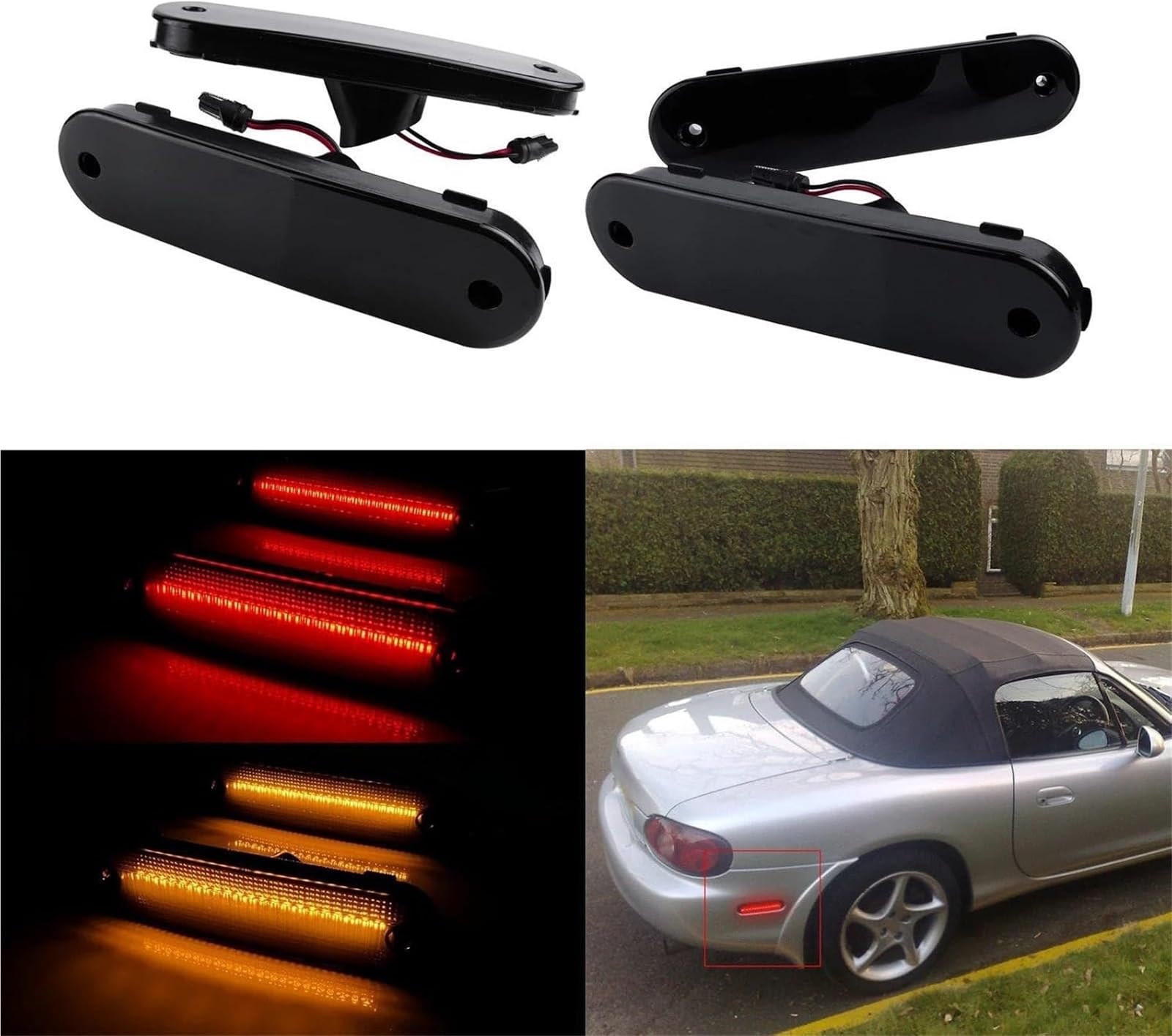 Ensemble de feux de position arrière Feux de position latéraux pour Mazda MX-5 NA NB II 1990-2005