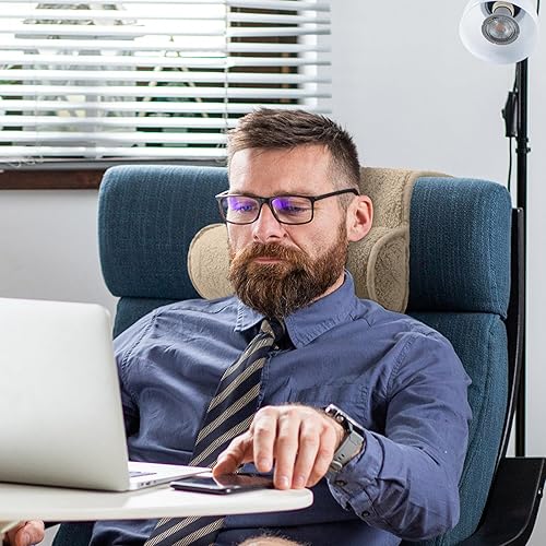 Miniatura 6 de Weysat Almohada para el cuello para silla reclinable, forro polar antideslizante, ajustable, soporte para el cuello, almohada para reposacabezas