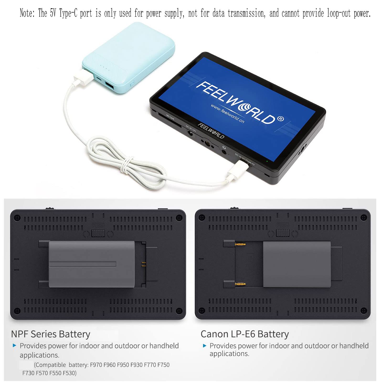 FEELWORLD F6 Plus V2 6 polegadas 3D LUT tela sensível ao toque