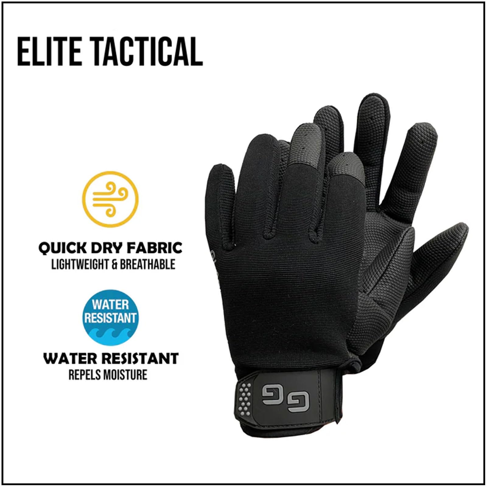 Glacier Glove Unisex Elite Tactical Durable Water-Resistant Quick-Dry Breathable Multi-Functional Outdoor Form-Fitted Gloves, Small