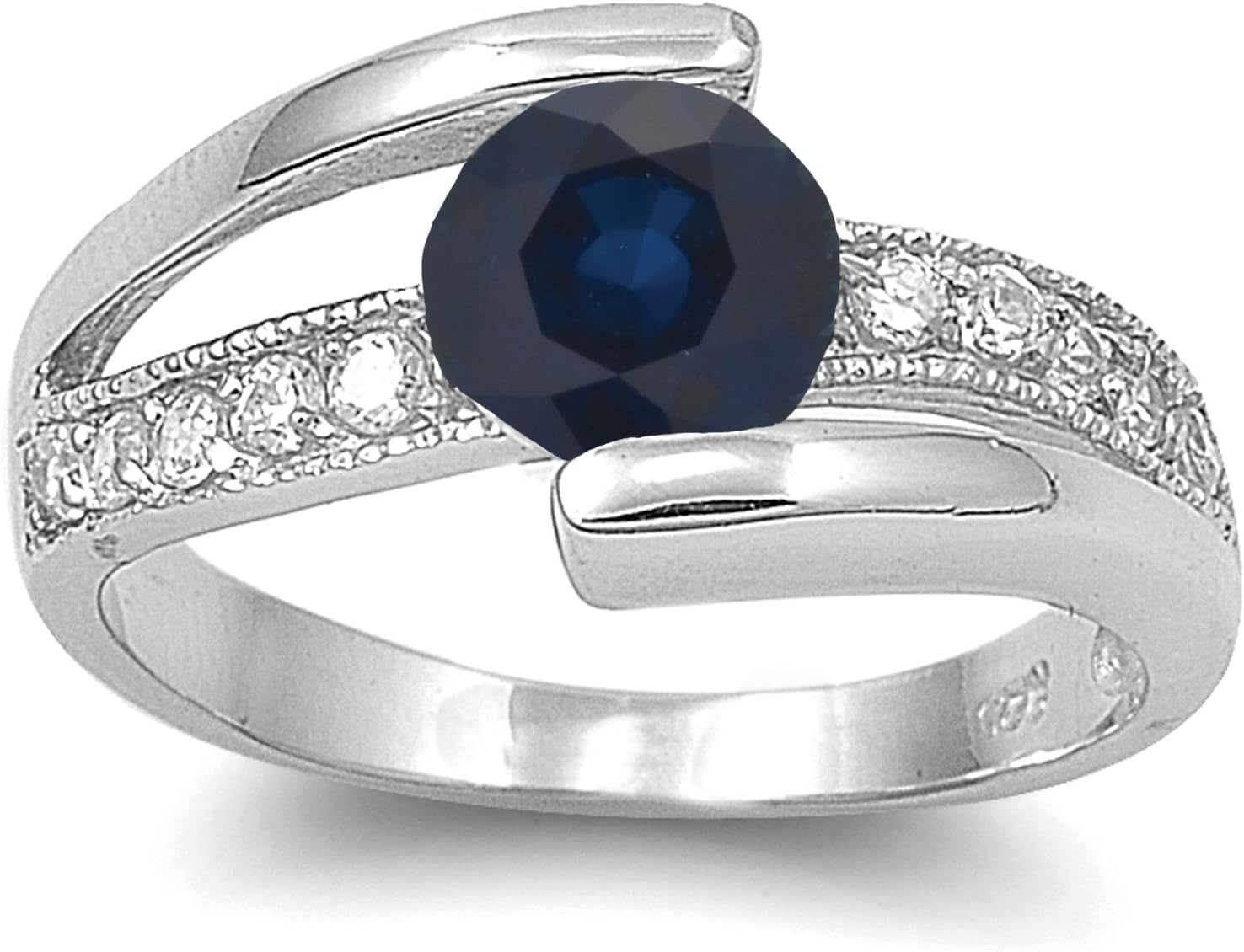 CHOOSE YOUR COLOR Sterling Silver Round Ring