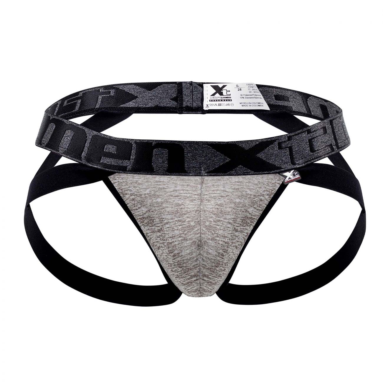 Xtremen Mens Fashion Underwear Jockstraps, Jasper Gray_style_91102, XL