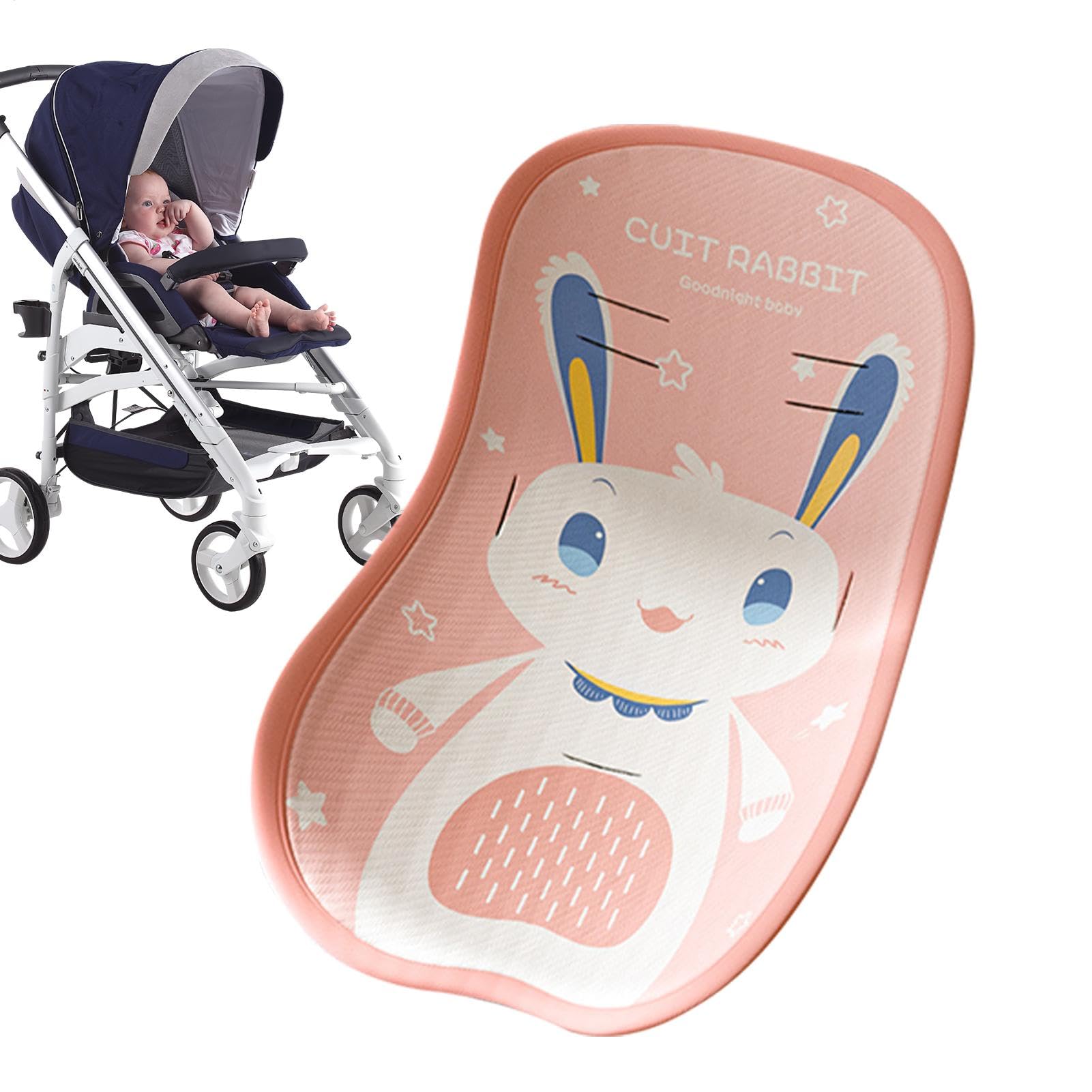 fayarrd Pram Cooling Cushion, Car Seat Cooler Pad, Baby Car Seat Cooling Mats Liner, Machine Washable, Comfortable Travel Accessories for Dining Chair, Child Safety Chairs