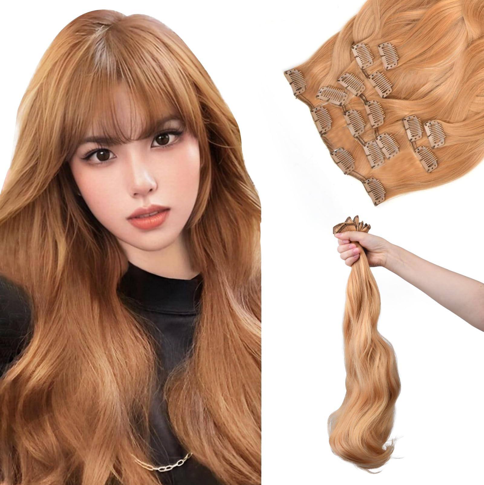 Amazon.co.jp: Vlasy 襟足ウィッグ ワンタッチエクステ 7枚セット 45