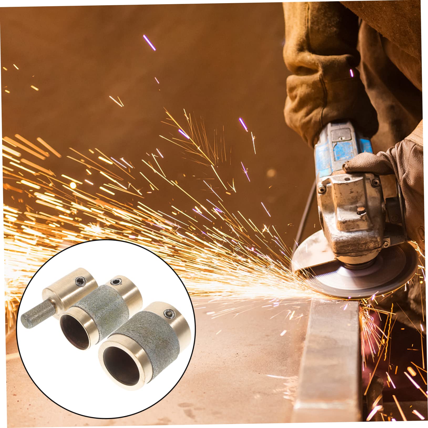 SHINEOFI Muela Abrasiva para Vidrieras de Cobre y Esmeril, Herramienta para Vidrio y Piedra que Previene Daños y Adherencias, Adecuado para Reparación y Moldeado