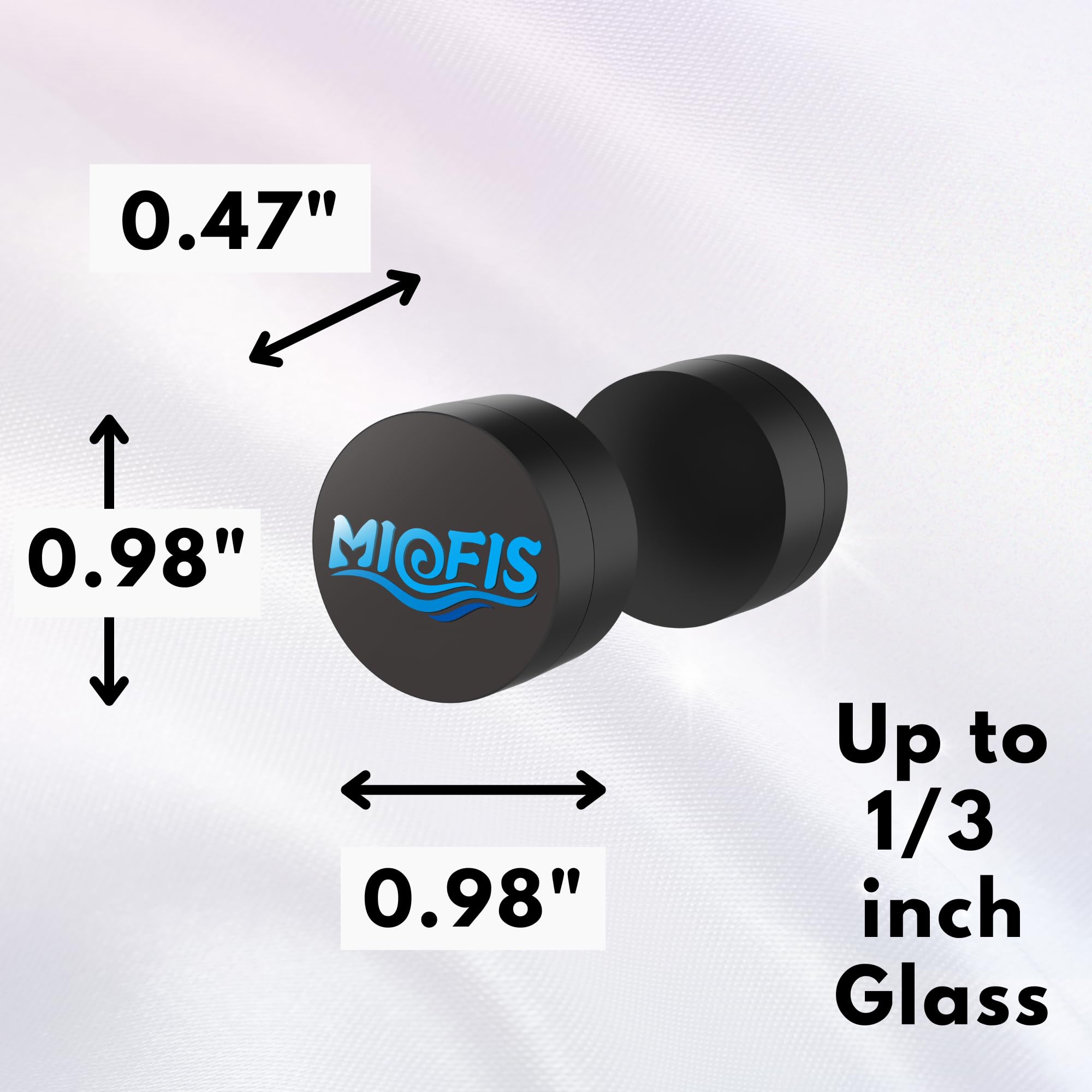 Miofis Aquarium Magnetic Brush Fish Tank Glass Cleaner for Max 1/3 Inch Thick Glass Support Fresh & Marine Aquariums up to 40 Gallons (Not for Acrylic & Plastic Tanks) [Nano]
