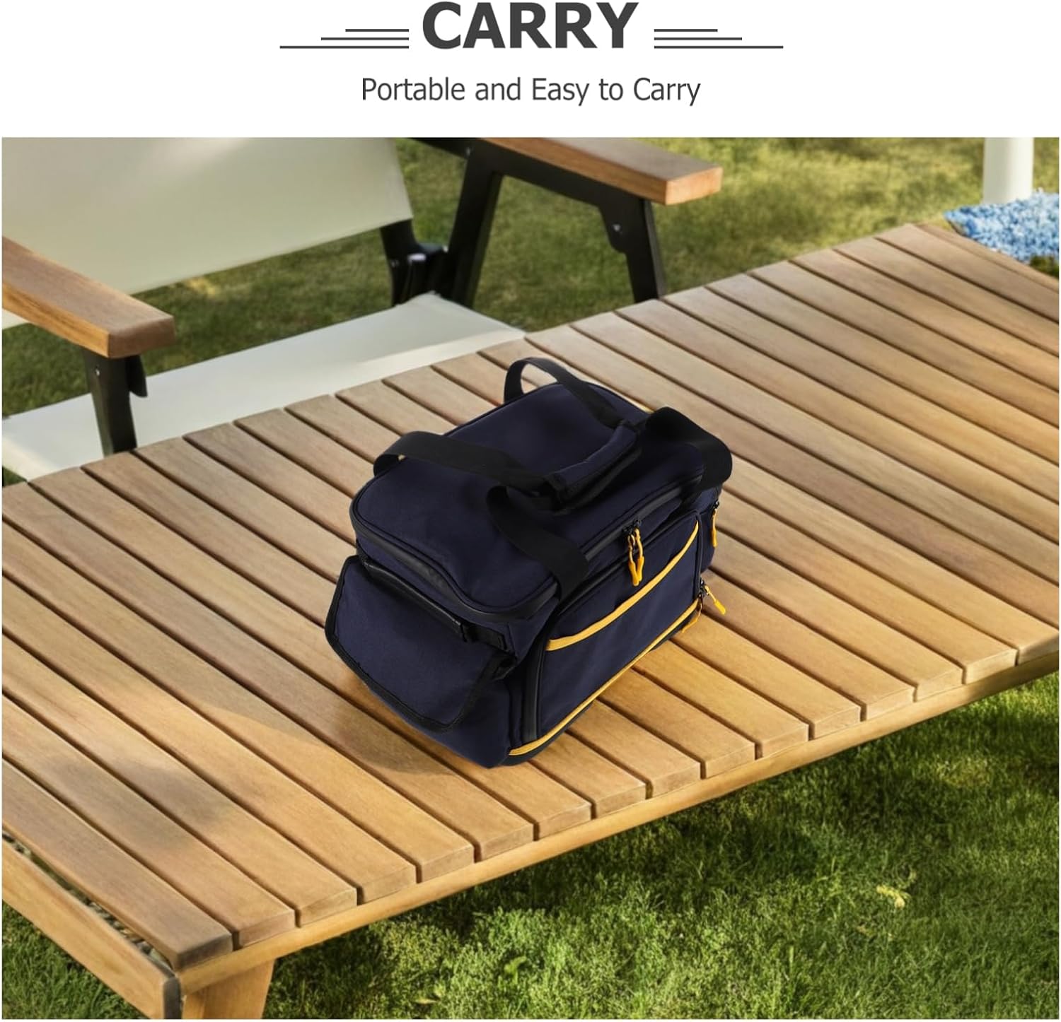 Hemoton Portable Power Storage Bag for Camping and Travel Durable Organizer Case for Electronics Charging Cables and Accessories Spacious Handheld Design for Outdoor Activities